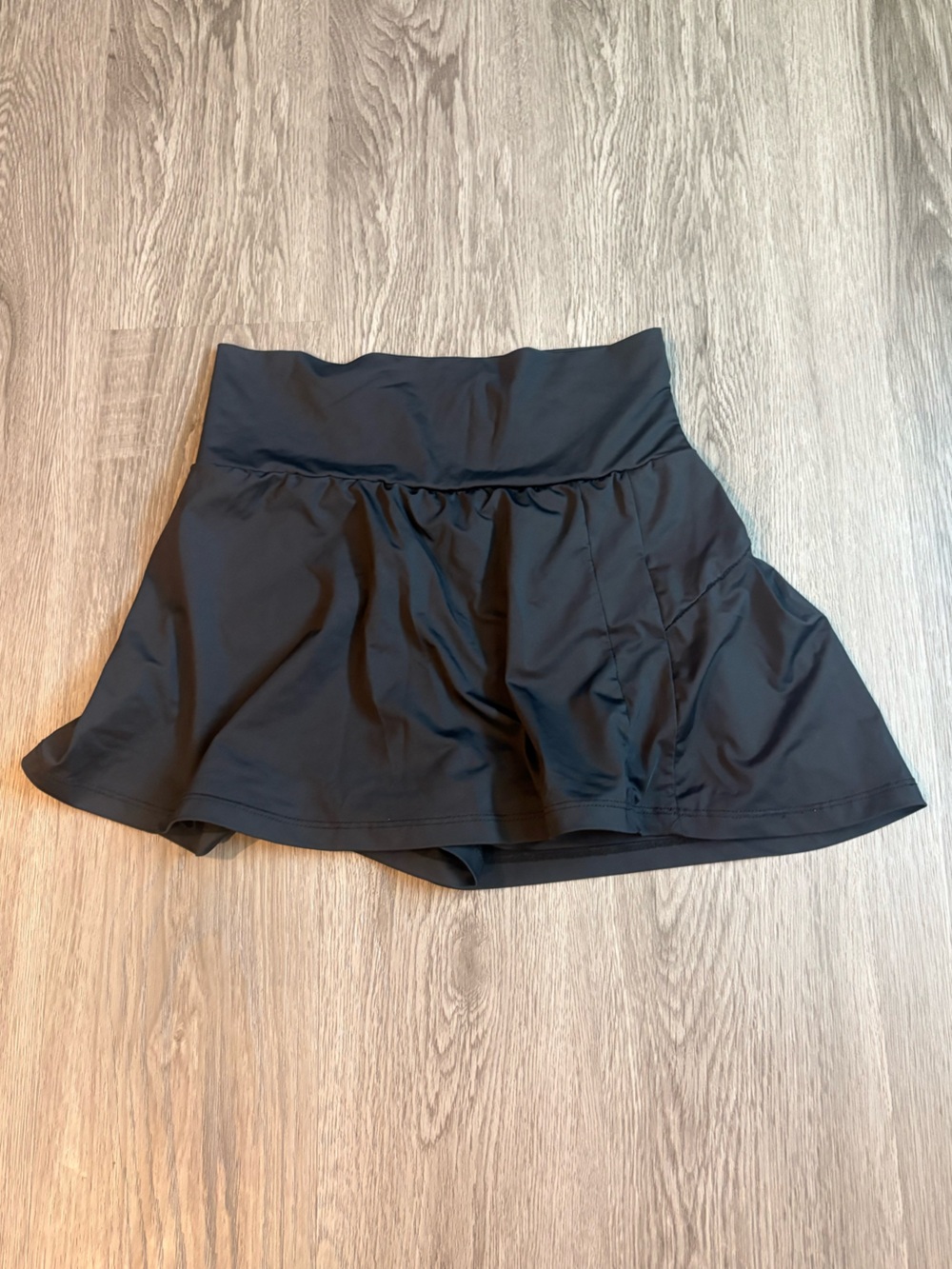 Black Athletic Skort with Built-In Shorts